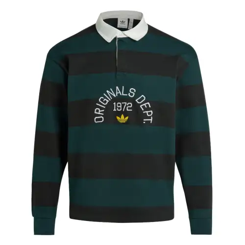 Adidas Originals Polo Shirt Men's Black/Aurora Ivy Green