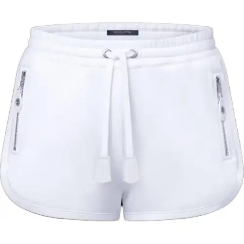 LOUIS VUITTON Leather Accent Jogging Shorts