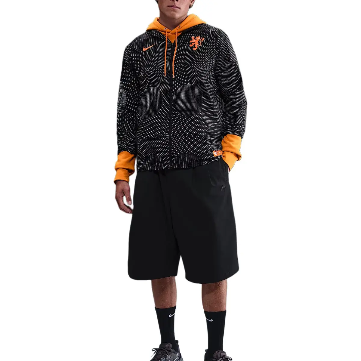 Nike Jackets Men's Black/Safety Orange Hooded Moderate Other
