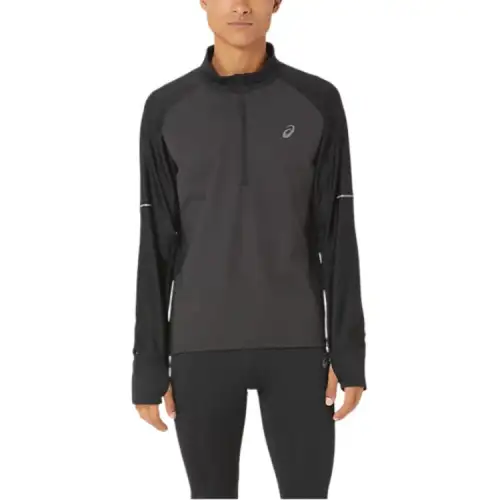 ASICS PRO FIT Shirts Men's Black Stand Collar Moderate Other