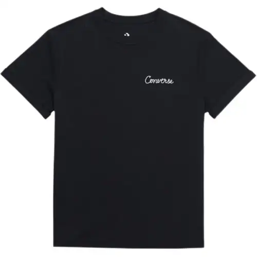 Converse T Shirts Women's Blue Crew Neck Moderate Other