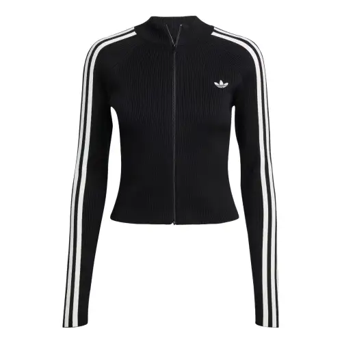Adidas Ribbed Zip up Track Sweatshirt