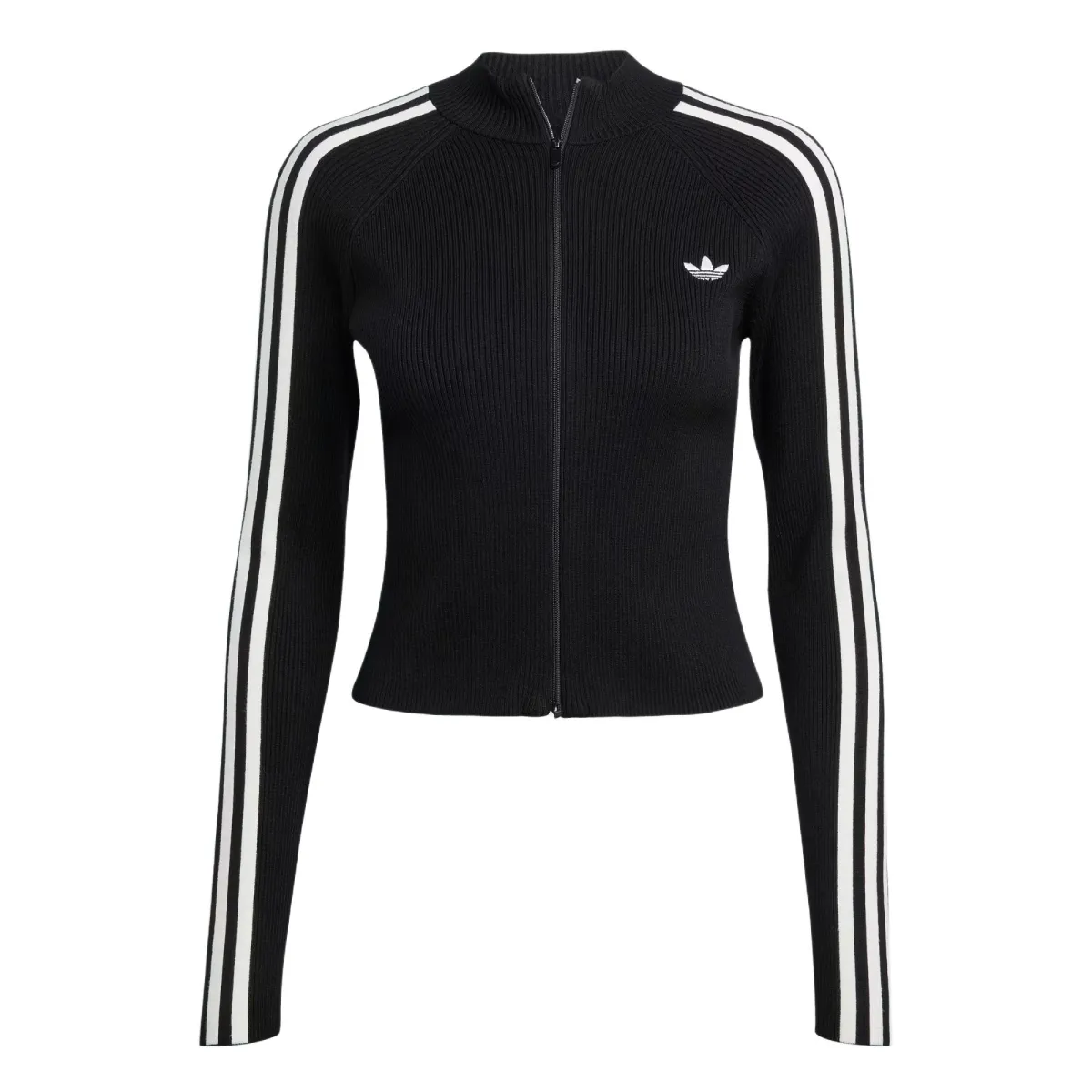 Adidas Ribbed Zip up Track Sweatshirt
