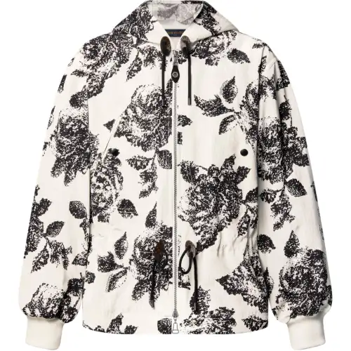 LOUIS VUITTON Floral Print Hooded Parka