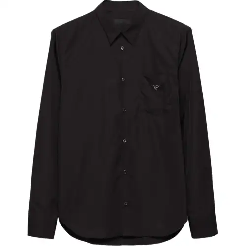 Prada patch-pocket cotton shirt