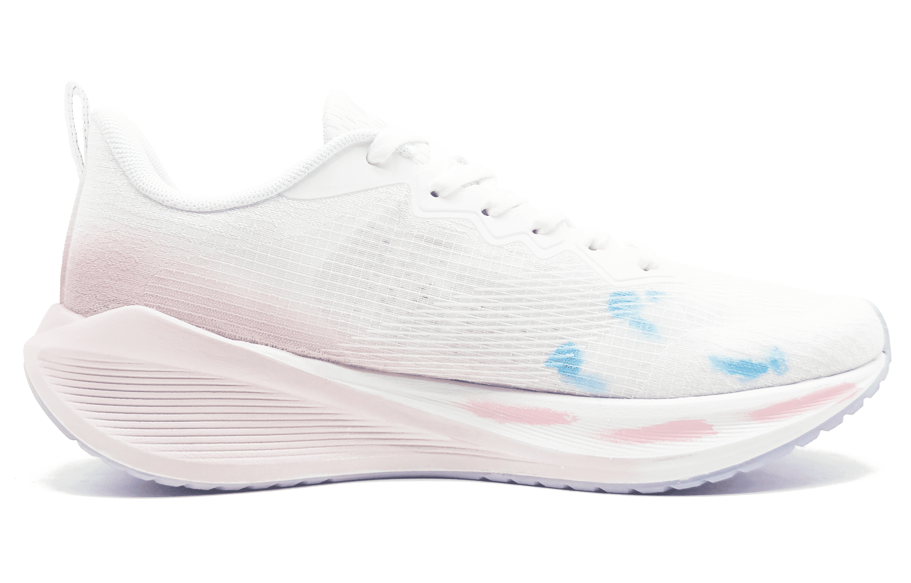 Li Ning Wuyue Cushioning Slip Resistant Low top Casual Marathon Training Running Shoes Women’s Pink White