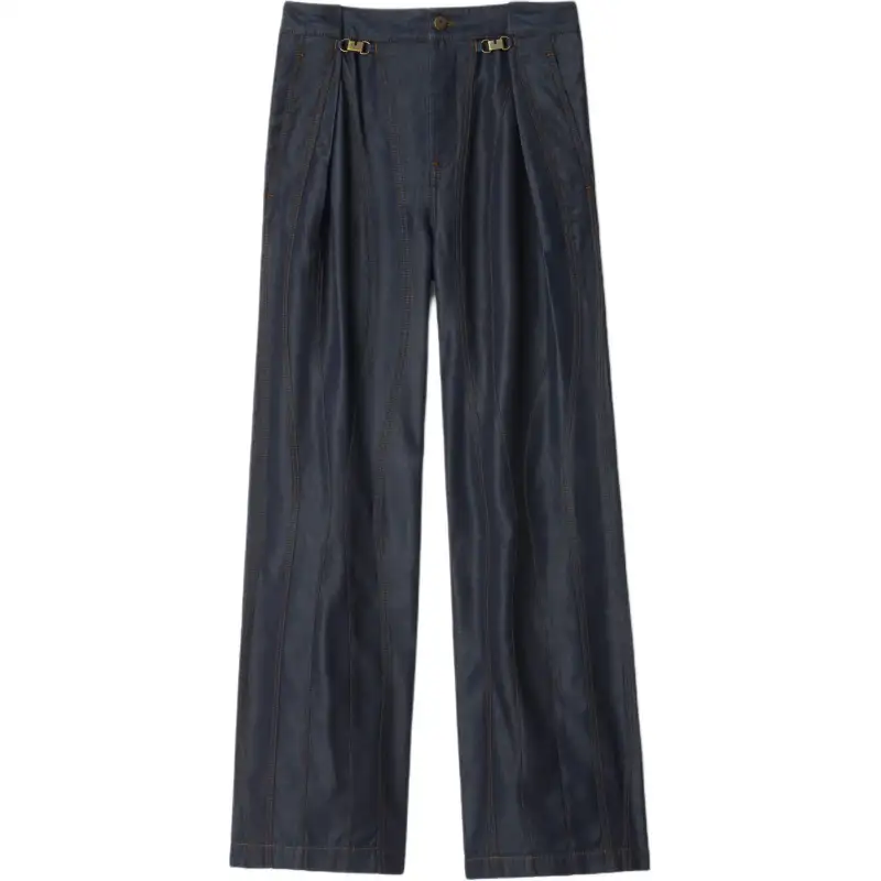 Burberry Jeans Women's Indigo Moderate Wide Leg Pants