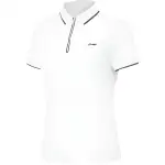 Li Ning T Shirts Women's White Lapel Moderate Straight Fit