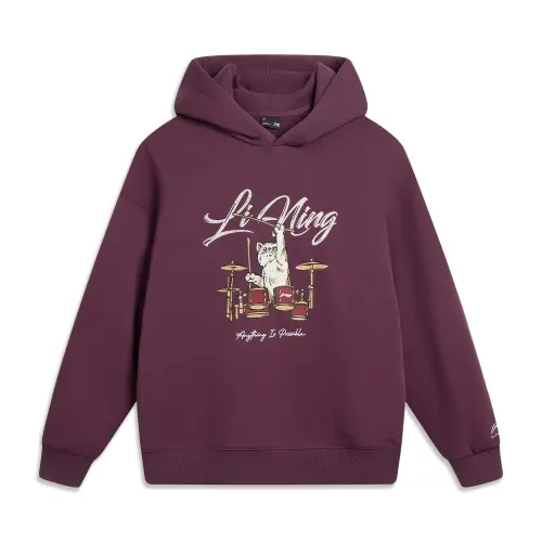 Li Ning Sports Life Collection Sweatshirt Women's Burgundy Purple