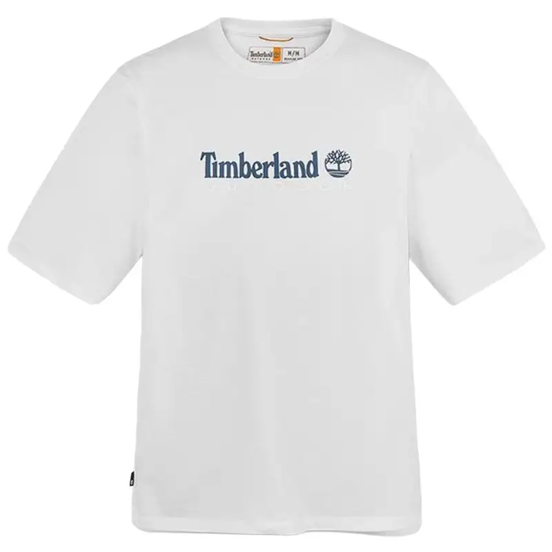 Timberland T Shirts Men's White Crew Neck Moderate Straight Fit