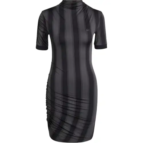 Adidas Originals striped mock-neck mini dress