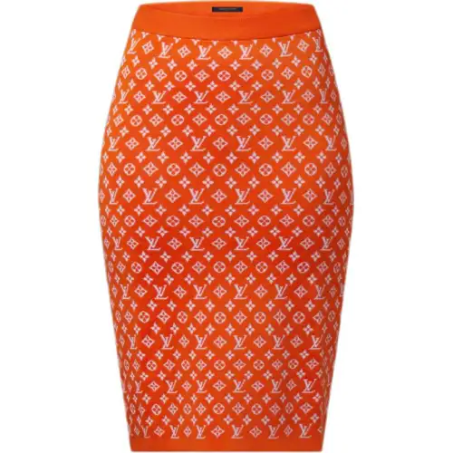 LOUIS VUITTON Knit Long Skirt Women's