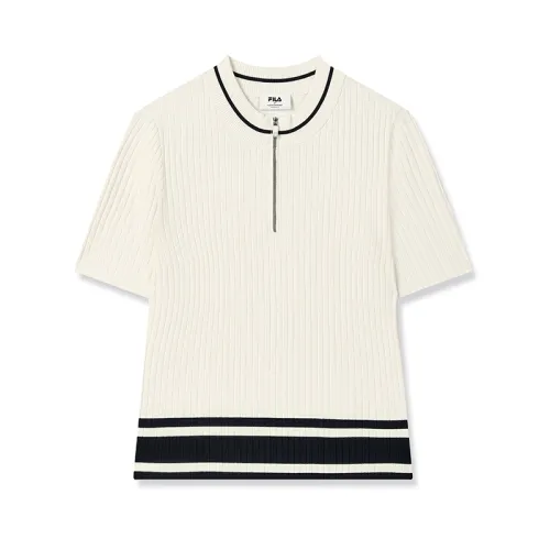 FILA Knitwear Women's Albumen White Crew Neck Moderate Other