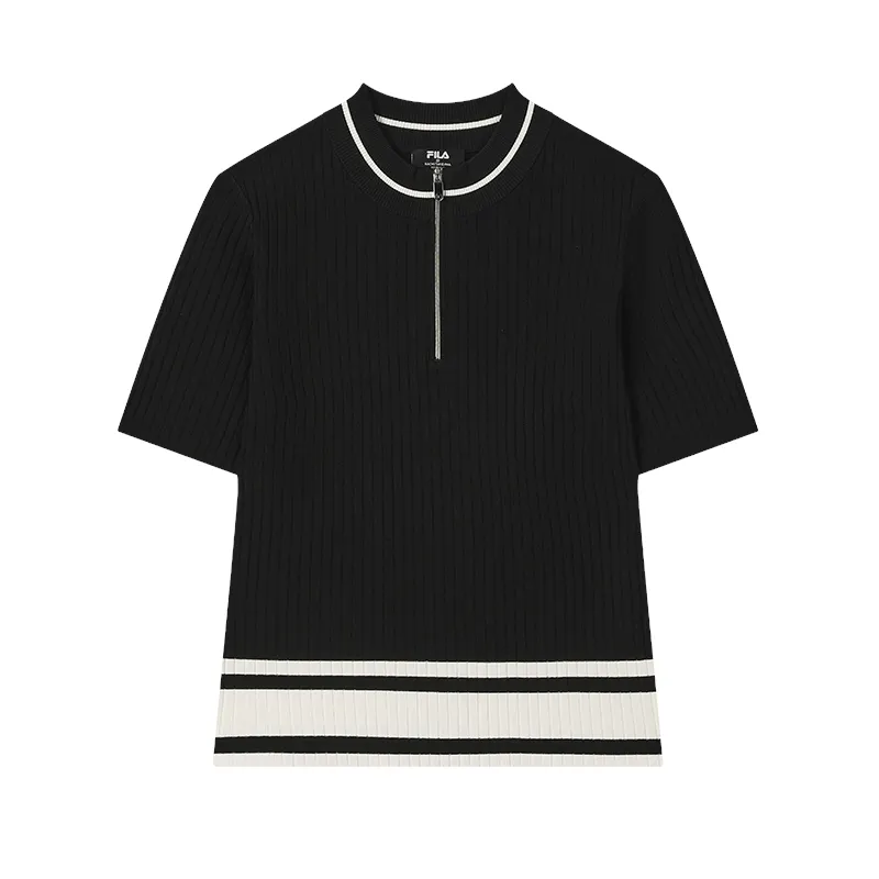 FILA Knitwear Women's Jet Black Crew Neck Moderate Other