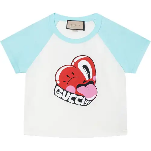 GUCCI SS24 Raglan Sleeve T Shirt Women's Ecru