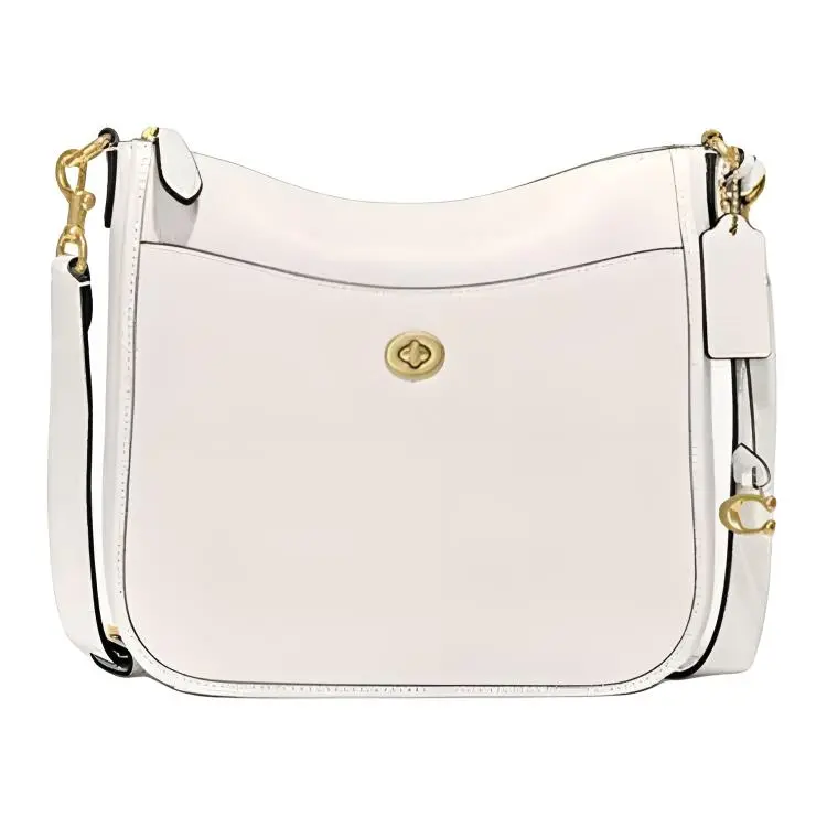COACH Pebbled Leather Crossbody Bag, Shoulder Bag Large Women's White