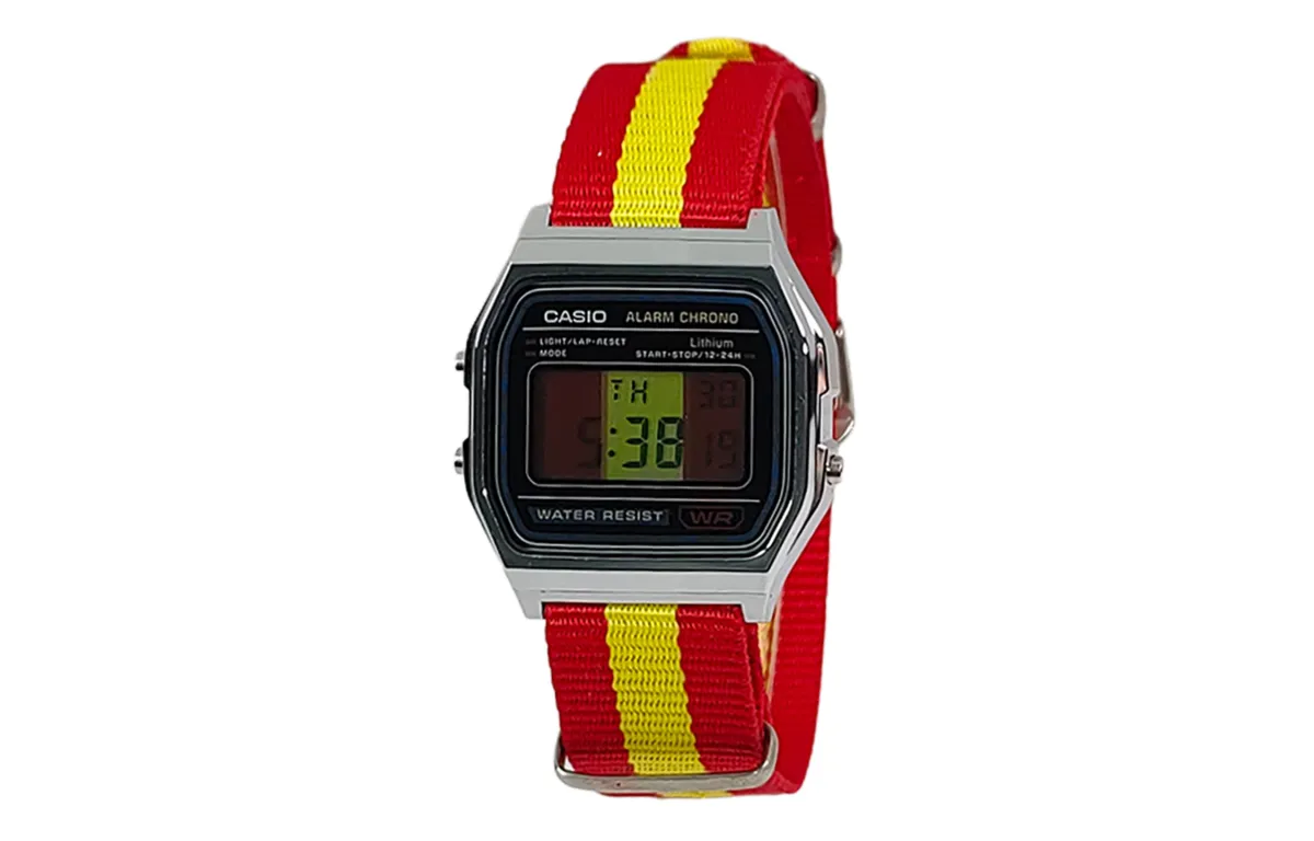 CASIO Custom Collection Quartz Movement Nylon Strap Watch Unisex Black Dial