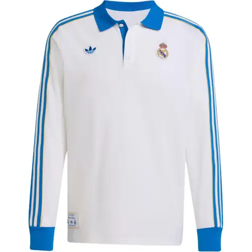 Adidas Originals Real Madrid Terrace Icons Long Sleeve Polo Shirt