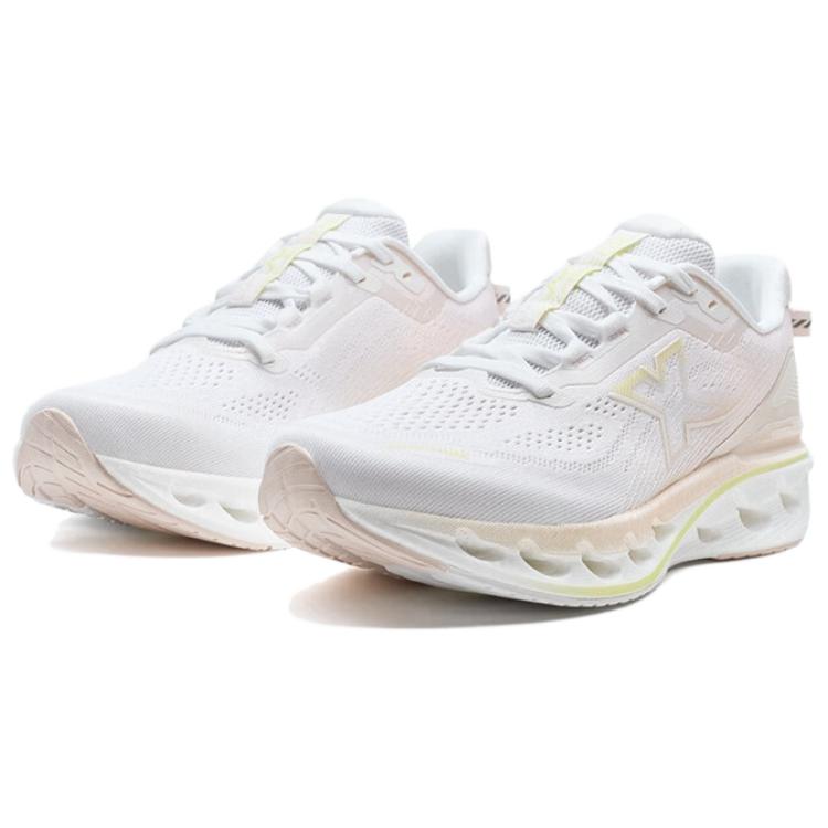 XTEP Cushioning Spin 12 Running Shoes Women’s Low Top Classic White, Pure Pink