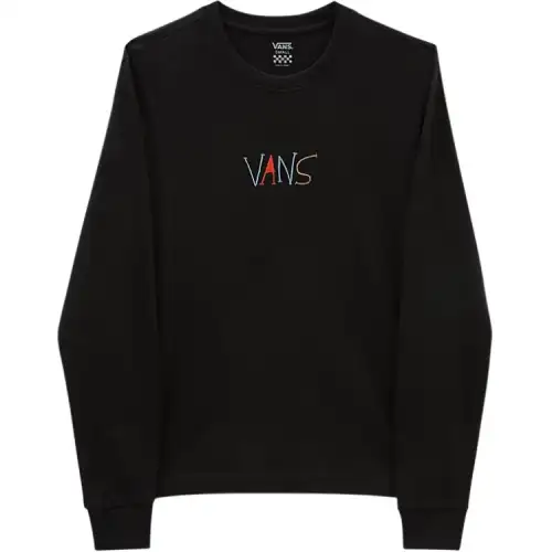 Vans Set in Sleeve T Shirt Women's Black