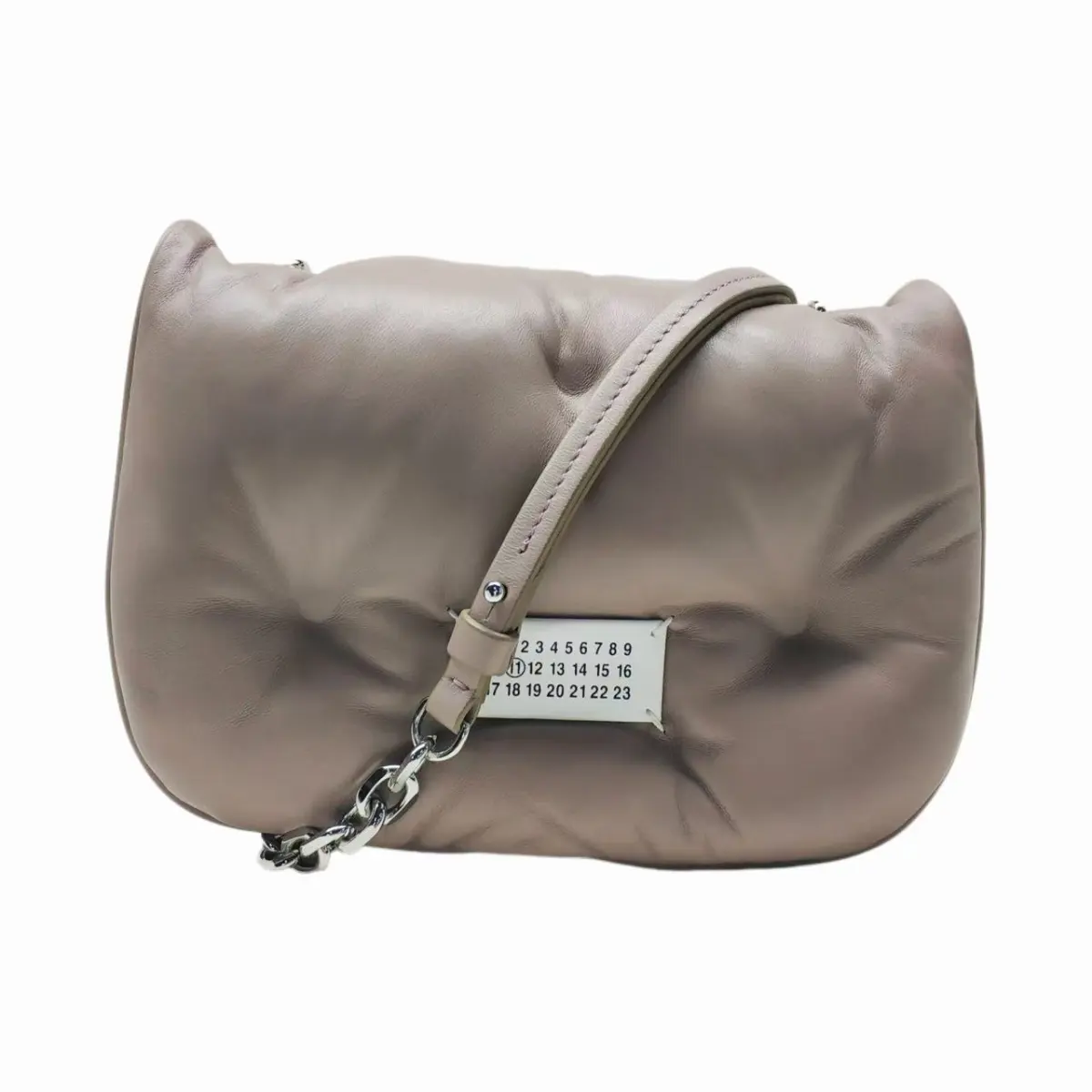 Maison Margiela Leather Shoulder Bag, Crossbody Bag Regular Women's Gray