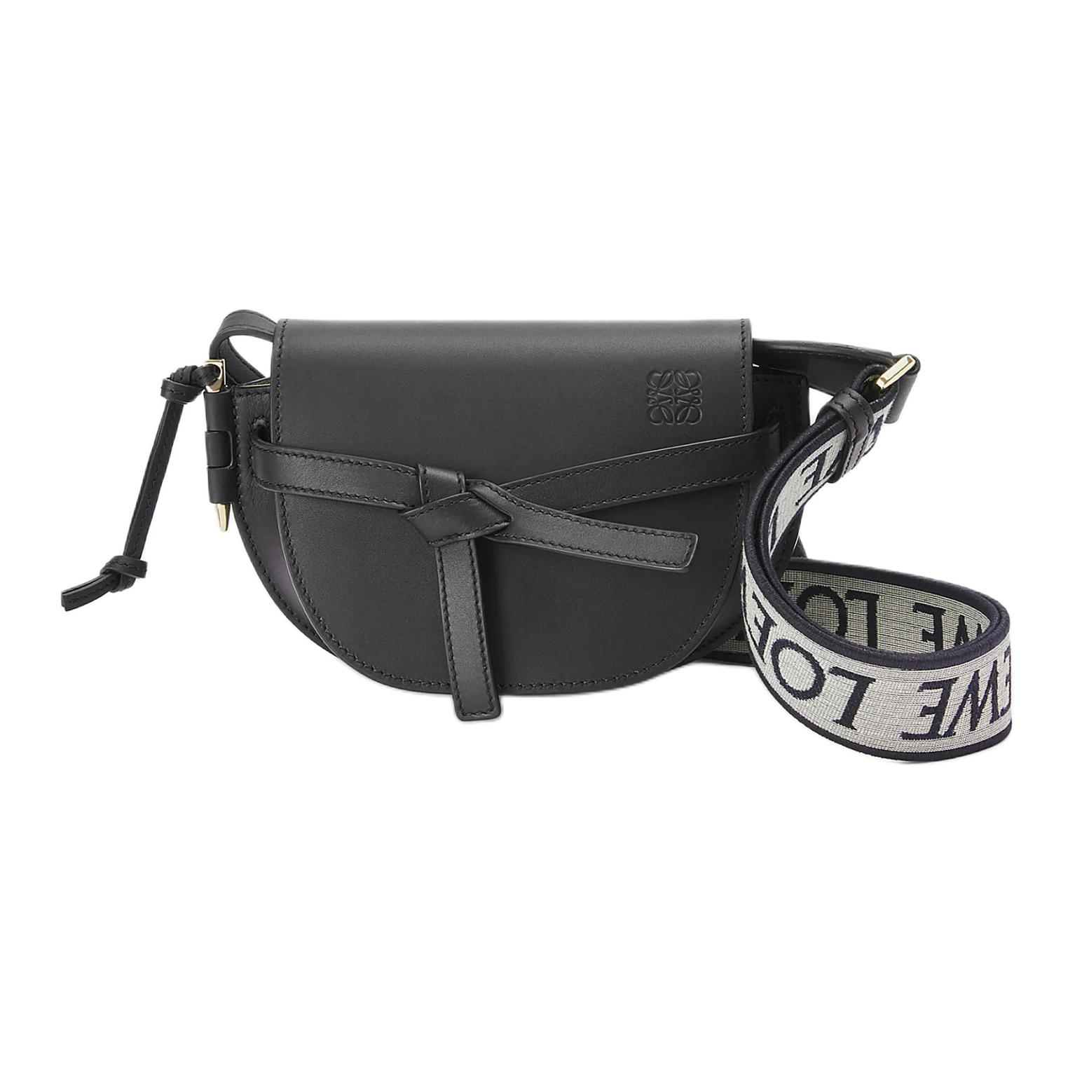 Женская сумка LOEWE Gate Dual Anagram (черная)