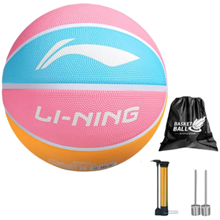 Li Ning Rubber Basketball Blue Pink No. 5, No. 7 Training Kids’