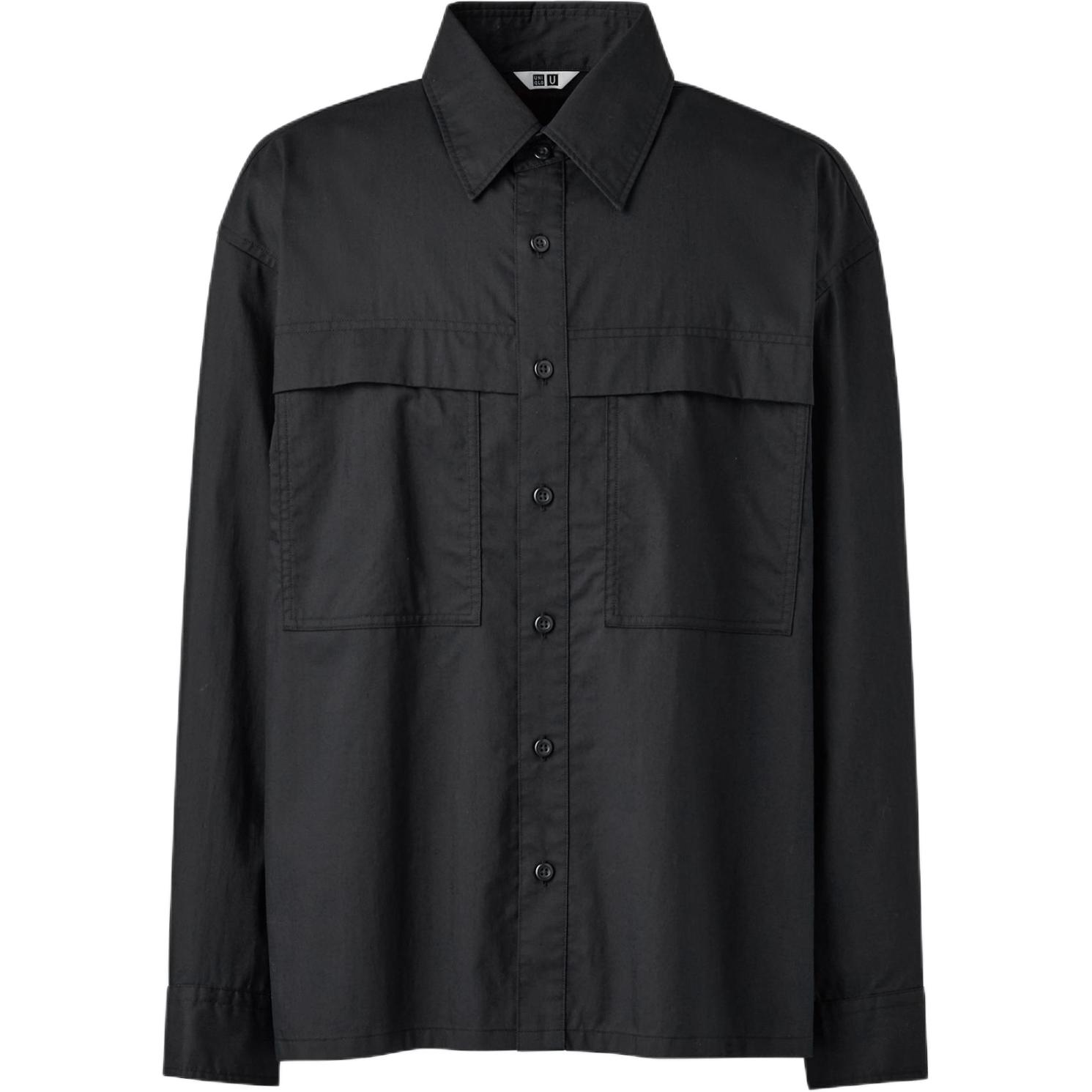 Мужская рубашка UNIQLO U серия (черная)