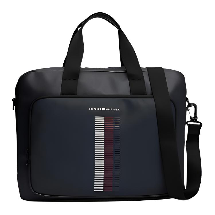 Tommy Hilfiger Adjustable removable polyurethane straps, space laptop, men's style