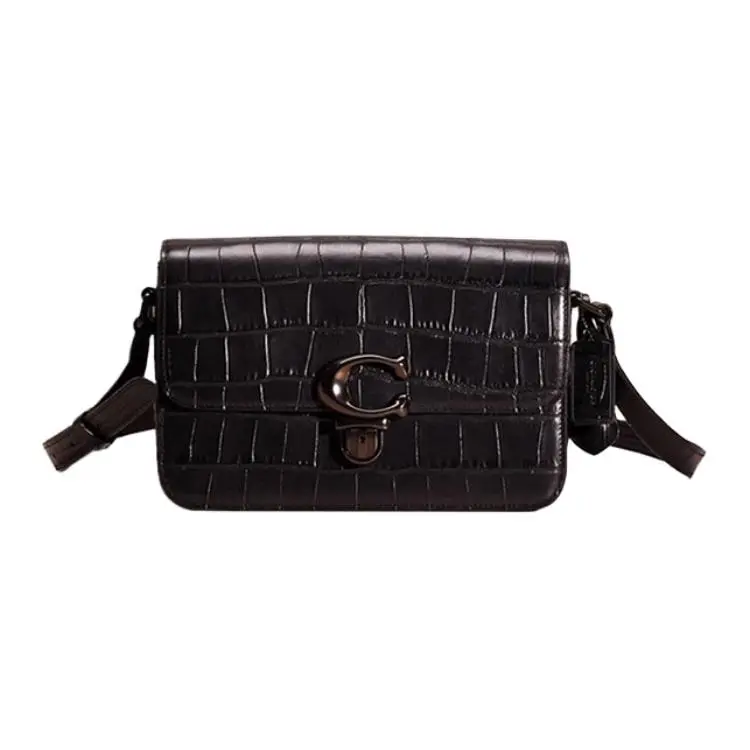 COACH Studio Cow Leather Crossbody Bag, Shoulder Bag Medium Women's Black