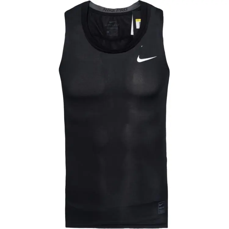 Nike Tank Tops Men's Black Crew Neck Moderate Straight Fit