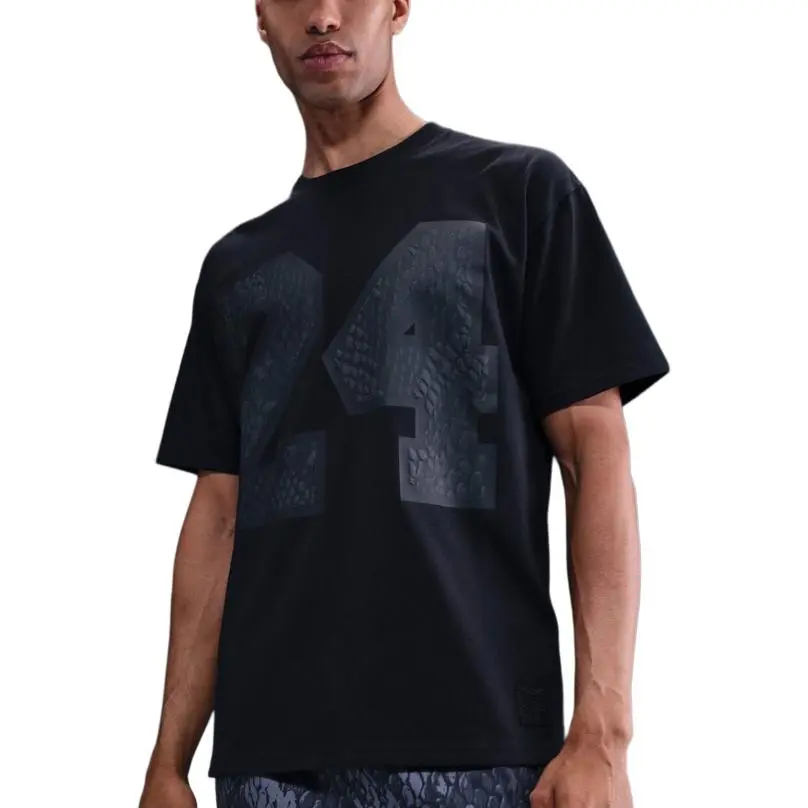 Nike T-Shirts Unisex Black Crew Neck Moderate