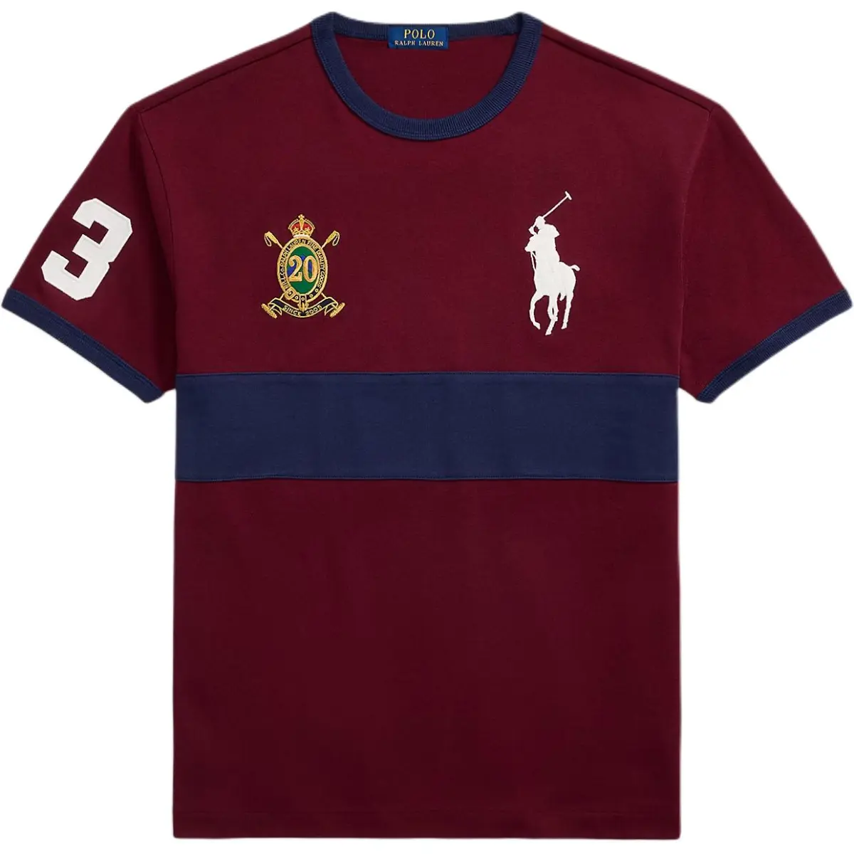 Polo Ralph Lauren patch-details colour-blocked T-shirt