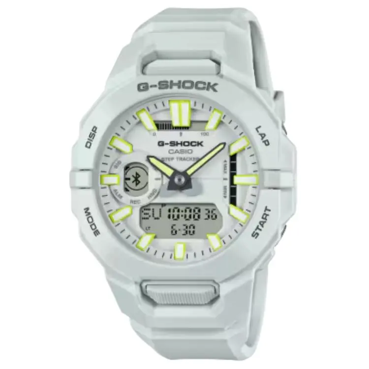 CASIO G SHOCK 200m Waterproof Quartz Movement Resin Strap Watch Men's Watches White Dial