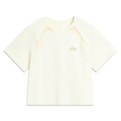 Li Ning x GUGONG,LIANMINGKUAN China Culture Collection T Shirt Women's Mother Of Pearl White