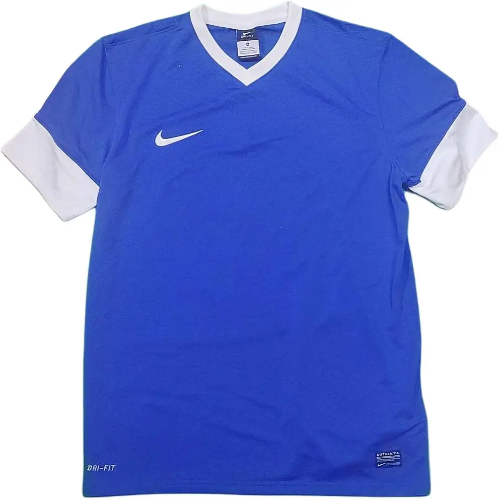 Nike Dri-Fit T-Shirts Men's Blue Crew Neck Moderate Straight Fit