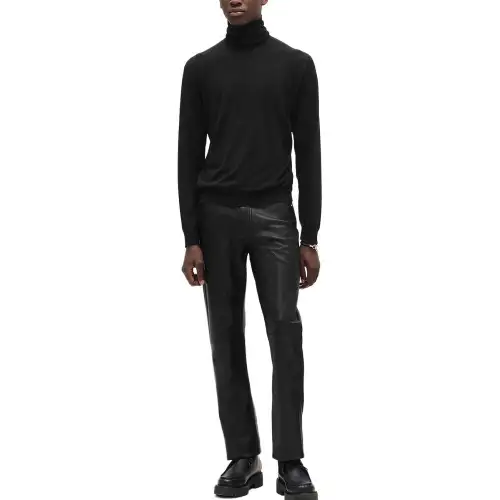 HERMES Sweaters Men's Black Turtleneck Moderate Other
