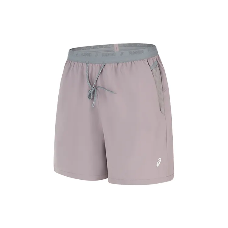 ASICS Sports Shorts Women's Gray Purple Moderate Woven Shorts