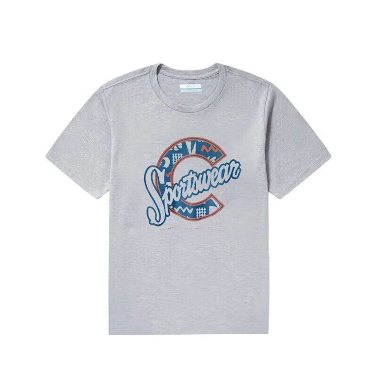 Columbia T-Shirts Men's Gray Crew Neck Moderate