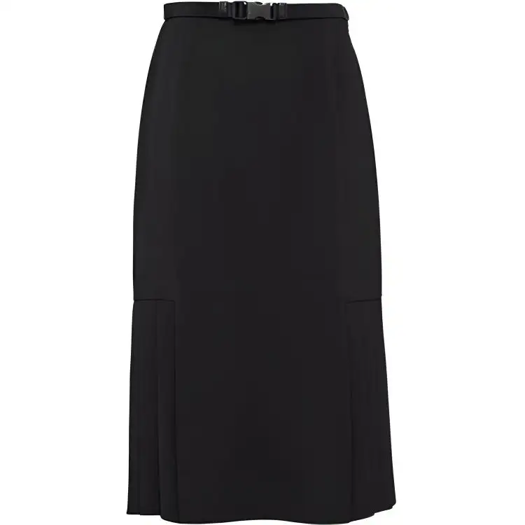 PRADA Casual Long Skirts Women's Black Moderate Mid Length A Line Skirt