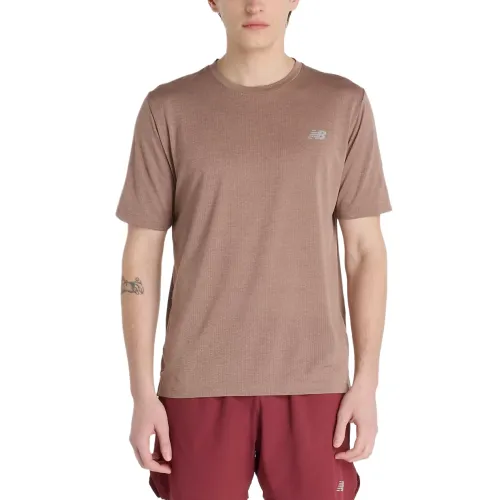 New Balance T Shirts Men's Green Crew Neck
