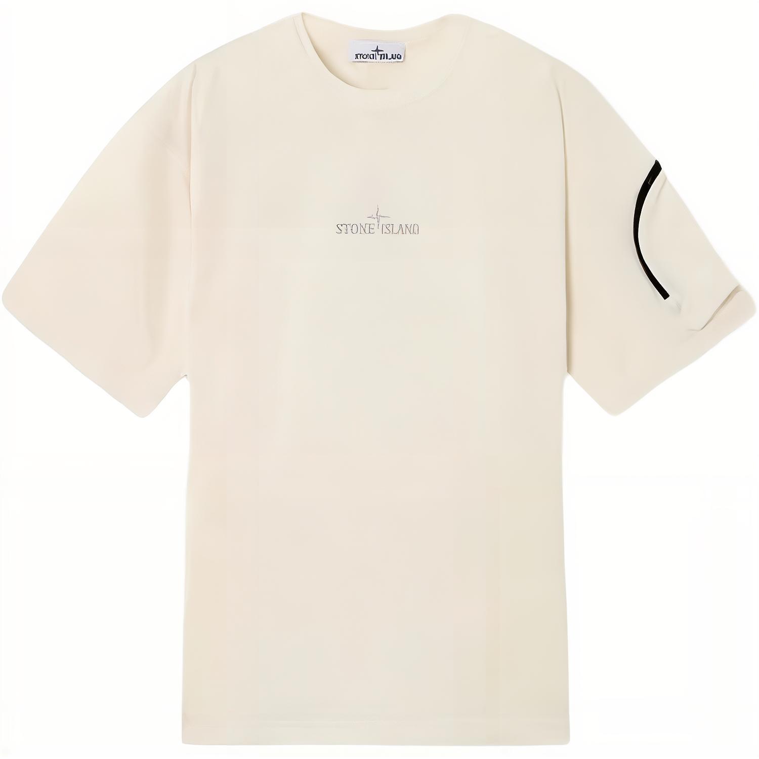 Мужская футболка STONE ISLAND SS25 (белая)