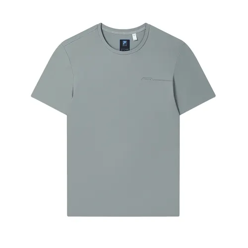 FILA T Shirts Men's Cloud Blue Crew Neck Moderate Straight Fit