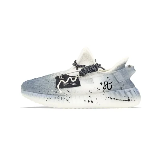 Adidas Originals Yeezy Boost 350 V2 Abrasion Resistant Abrasion Resistant Low top Casual Shoes Unisex White Blue