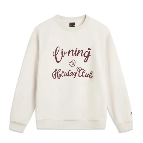 Li Ning Sports Life Collection Sweatshirt Women's Heather Gray Tile Gray