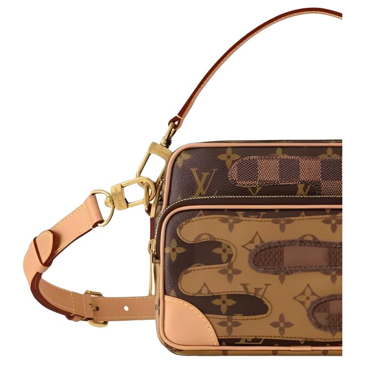 Мужская сумка Louis Vuitton x Nigo (коричневая) — фото 5