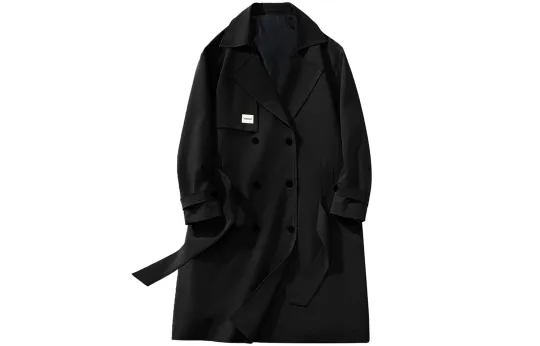 FORHUG Trench Coats Unisex Lapel Moderate Other