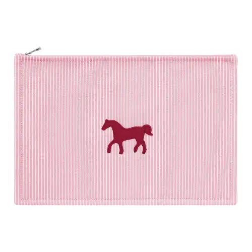 HERMES Cavalcolor Minimalist Fashion Cotton Storage Bag Clutch Large Women's Pink