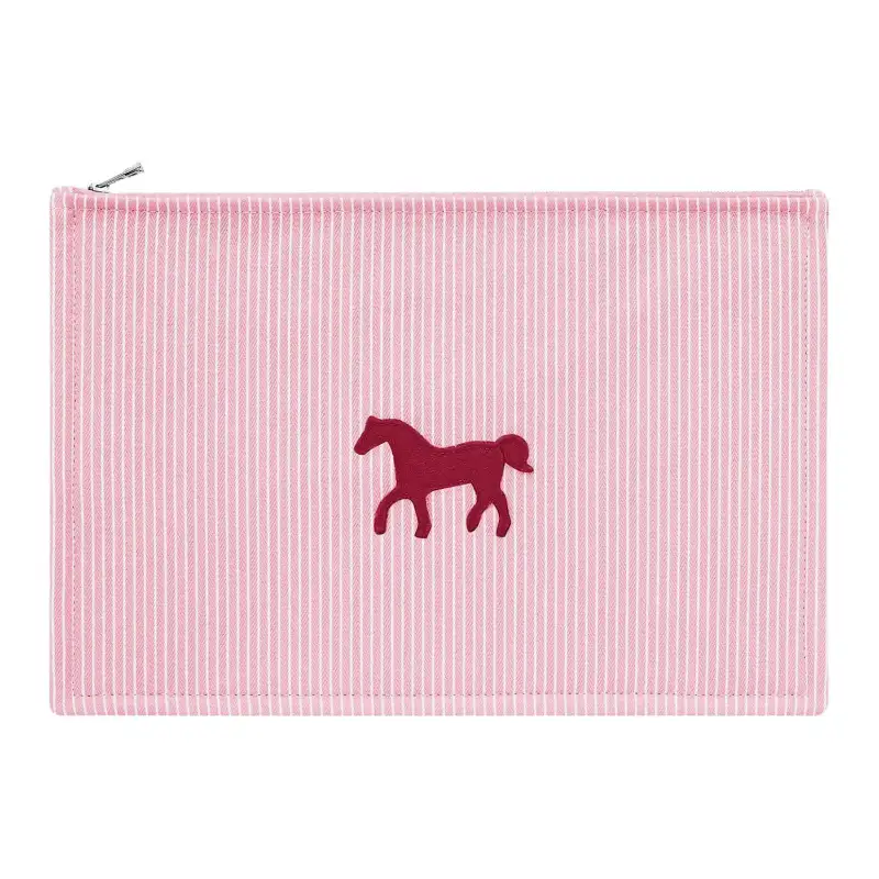 HERMES Cavalcolor Minimalist Fashion Cotton Storage Bag Clutch Large Women's Pink