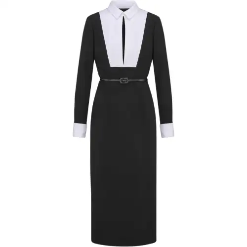 DIOR Long Sleeved Dress Women's Black